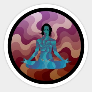 Floating Meditation Yoga Sticker